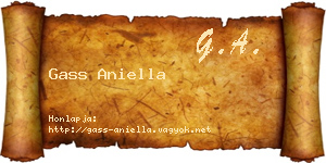 Gass Aniella névjegykártya